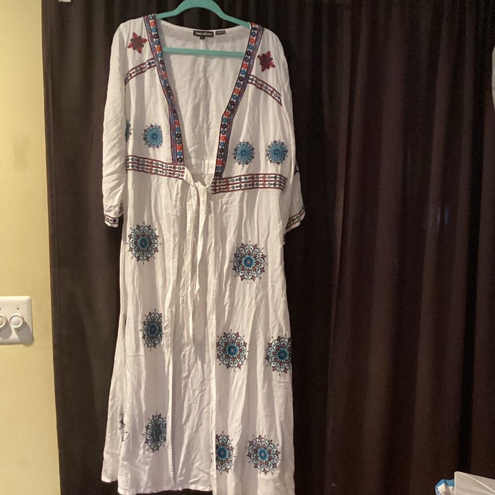 Tolani collection embroidered long tunic